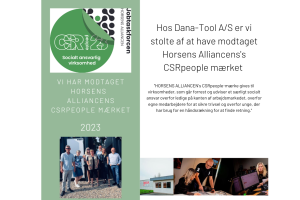 Vi har modtaget Horsens Alliancens CSR mærke